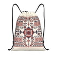 thumbnail image 1 of Xecao Fashion Tatreez1 Pattern Sports Drawstring Backpack - String Swim Gym Bag with Wet Proof Pocket for Women&Men-Small, 1 of 6