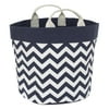 Little Love by NoJo Infant Chevron Fabric Storage Tote, Blue and White