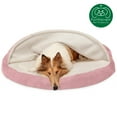 thumbnail image 3 of FurHaven Pet Products Faux Sheepskin Orthopedic Snuggery Burrow Pet Bed for Dogs & Cats - Pink, 44" Base, 3 of 12