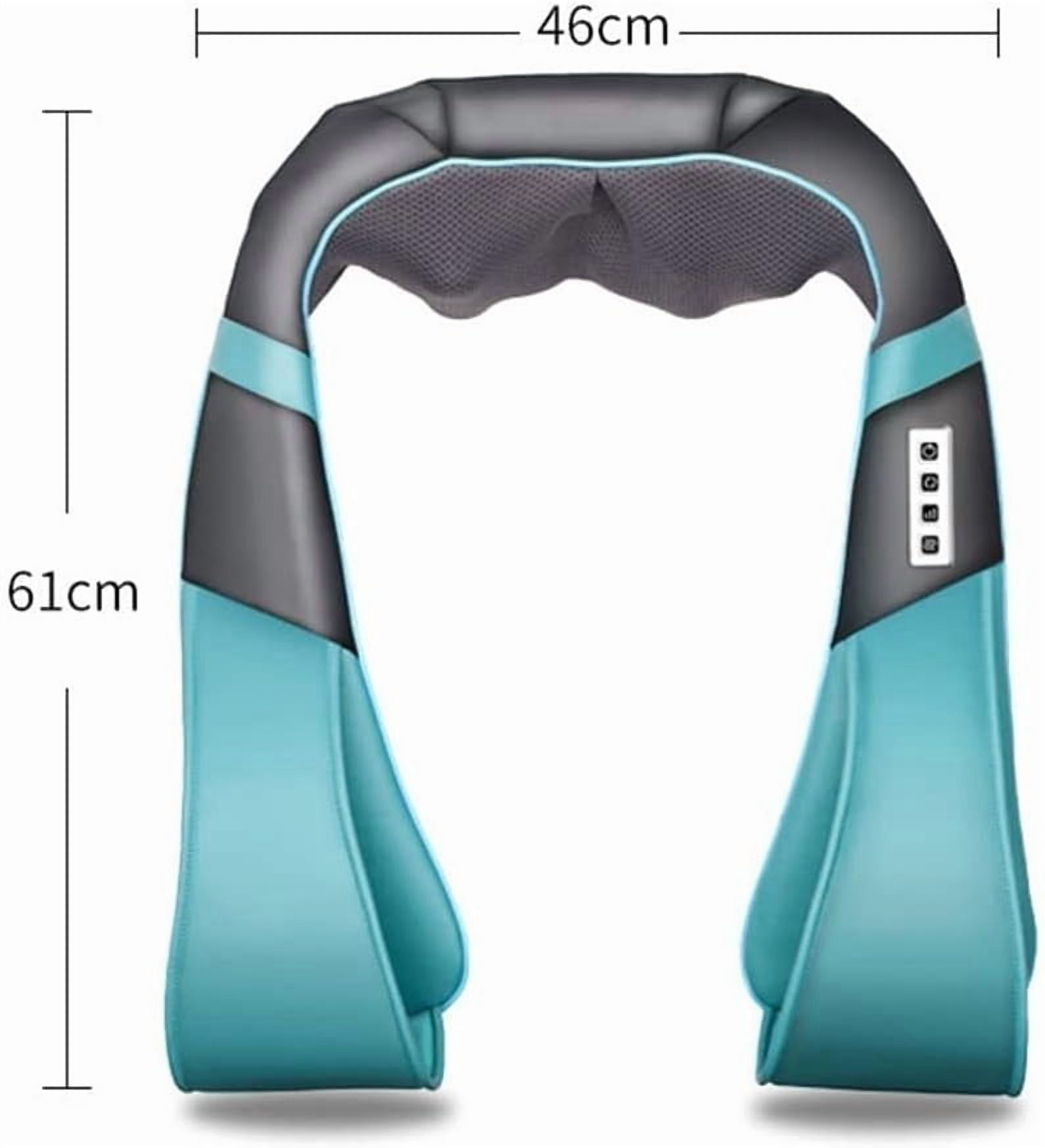 Neck and Shoulder Massager with Heat, Electric Deep Tissue Kneading Massage for Back Pain Relief, Gifts for Women Men, Use at Home Car Office (Blue)