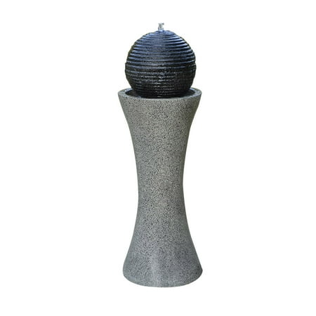 - ASC Solar Desert Spring Water Fountain with Battery/Timer and LED Light