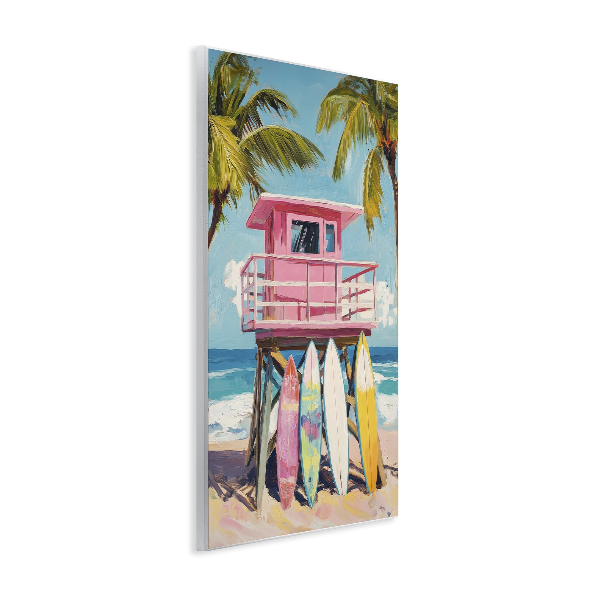 Stupell Industries High Pink Surf Shack Wall Plaque Art, design by Petal Prints Design