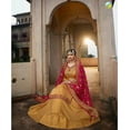 thumbnail image 3 of Indian Salwar Kameez Dress Haldi Ceremony Wear Pakistani Sewn Lengha Suits ( Yellow, XL - 44 ), 3 of 7