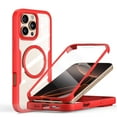 thumbnail image 3 of Elegant Choise Case with Built-in Screen Protector for iPhone 16 Pro Max/16 Pro/16 Plus/16 Full Coverage Phone Cover, Red, 3 of 14
