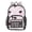 PinkStripeBroccoli, variant on Large Clear PVC Backpack Heavy Duty See Through Backpack for Adults Work Travel, Pinkheart Printed 12L