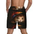 thumbnail image 4 of Haiem Animal Cat Mens Swim Trunks with Compression Liner 2 in 1 Swimming Shorts Stretch Swimwear Quick Dry,Board Shorts-3X-Large, 4 of 9