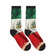 thumbnail image 4 of Men's Mexico-Flag- Print Novelty Athletic Socks Women's Digital Printing Funky Patterned Crew Socks, 4 of 7