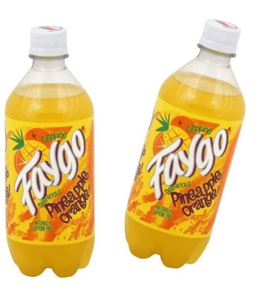 Faygo Pineapple Orange 20 oz Bottles, Quantity of 24