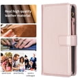 thumbnail image 7 of Allytechgroup for iPhone 13 Pro Max Wallet Phone Case with Hand Wrist, Flip Cover Kickstand Folio Shockproof Protective Cards Slots Wallet Case Cover for iPhone 13 Pro Max, Gold, 7 of 7