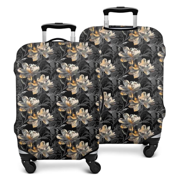 Pioneer Flower Floral Print Pattern Luggage Cover Fashion Suitcase Cover Baggage Covers Fit 25-28 Inch Luggage (Go Travel)
