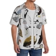 thumbnail image 2 of Wukai Animal Bird Men's Casual Short-Sleeve Button Down Shirt,Cuban Shirts for Men,Mens Short Sleeve Dress Shirts-4X-Large, 2 of 5