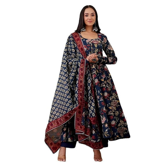 KLOSIA Women's Viscose Kurta and Pant with Dupatta Set - Indian Ethnic Traditional Wear Kurta Set
