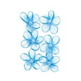 thumbnail image 5 of Offray Accessories, Lagoon Blue 3/4 inch 5 Petal Sheer Flower with Pearl Accessory for Wedding, Hair Clips, and Scrapbooking, 6 count, 1 Package, 5 of 8