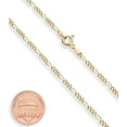 thumbnail image 2 of Miabella Solid 18K Gold Over Sterling Silver Italian 2.3mm Diamond-Cut Figaro Link Chain Necklace for Women Men, 925 Made in Italy (Length 24 Inch), 2 of 6