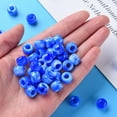 thumbnail image 5 of 500 g Acrylic European Beads Imitation Gemstone Large Hole Beads Rondelle Blue 9x6mm Hole: 4mm 1790~1840pcs/500g, 5 of 6