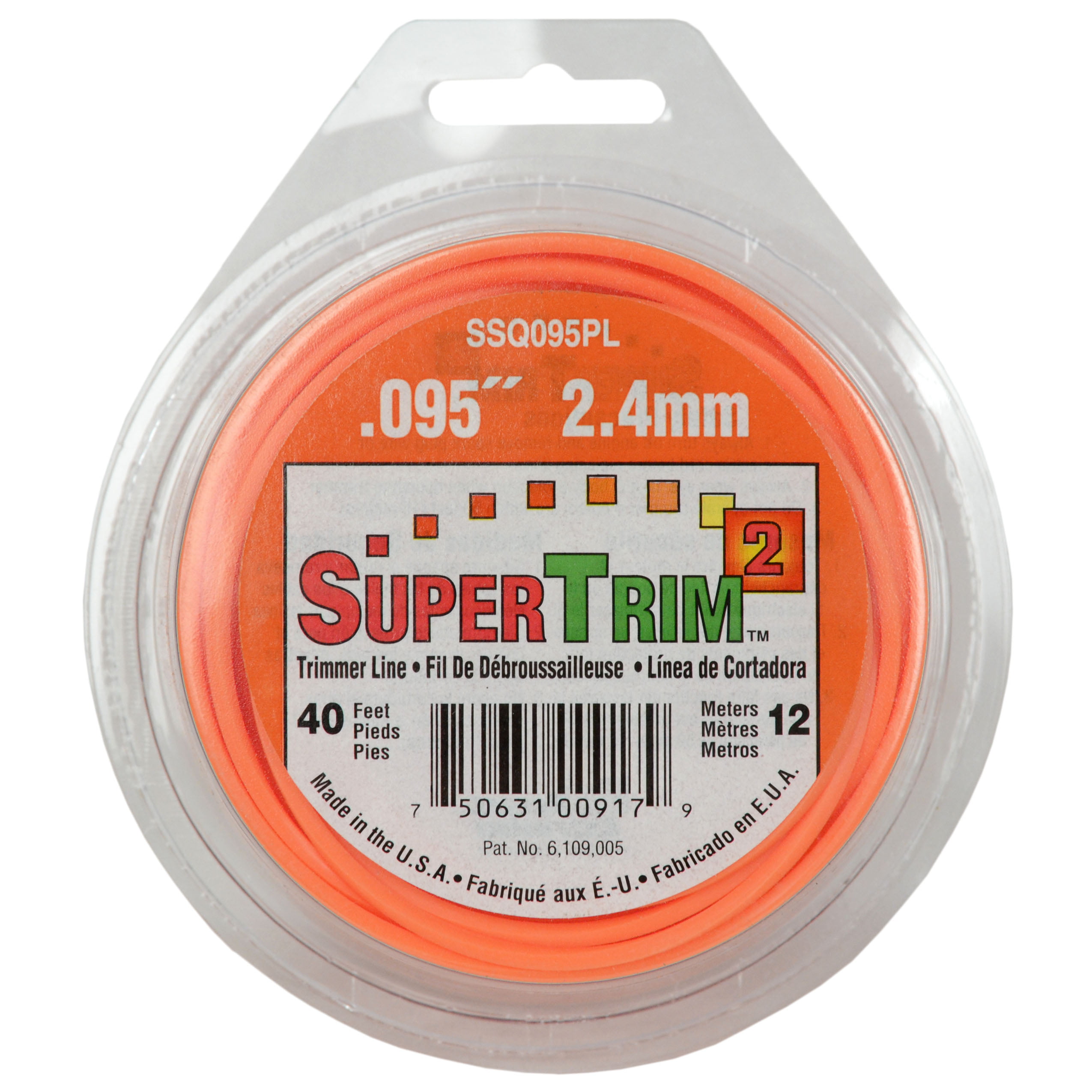 Desert Extrusion Super Trim SSQ095PL .095-in x 40-ft Orange Trimmer Line
