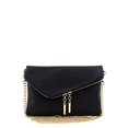 thumbnail image 2 of Envelope Wristlet Clutch Crossbody Bag with Chain Strap (Black), 2 of 10