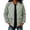 Green, variant on Women's Fleece Quilted Bomber Jackets Long Sleeve Zip Up Jackets for Fall Winter with Pockets