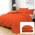 thumbnail image 2 of 5 Piece Luxury Thicker Pattern Comforter Set, 800 TC, 100% Egyptian Cotton, Full/Queen Size Orange Solid Color, 2 of 6