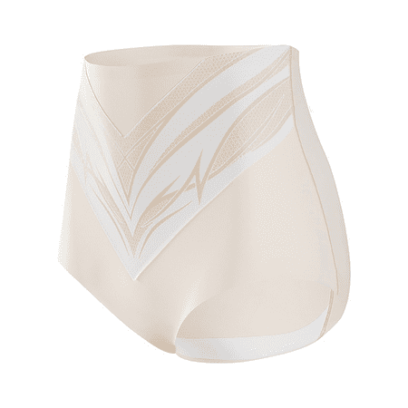 Fulorrnie Underwear for Women Plus Size Seamless High Waisted Tummy Control Panties Elastic Waist Thong Banded Stretchable Panty  Beige  L