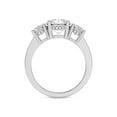 thumbnail image 3 of Lab Grown Diamond Engagement Ring For Women | 4 Carat IGI Certified Asscher Shape FG-VS Center Diamond | 14K Yellow Gold | Desdemona Round Three Stone Ring Friendly Diamonds, 3 of 5