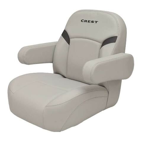 Crest Pontoon Boat Captains Helm Seat 2000040 | LX 23 Gray