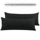thumbnail image 1 of Juego de 2 fundas de almohada PiccoCasa con cremallera para almohadas corporales, negro reina, 1 of 7