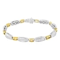thumbnail image 2 of 14K Yellow and White Gold 2 Carat TDW Channel-Set Diamond X-Link Bracelet (G-H, SI1-SI2), 2 of 7