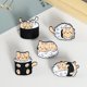 thumbnail image 4 of Paquete de 5 lindos pines esmaltados de gato para mochilas, pines esmaltados de bola de arroz de sushi de gato, broches de comida japonesa con animales lindos personalizados, lindo juego de pines esma, 4 of 5
