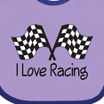 thumbnail image 4 of Inktastic I Love Racing Boys or Girls Baby Bib, 4 of 4