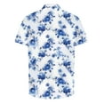 thumbnail image 4 of NuoCaiYun Turndown Collar Shirt for Men Fashion Casual Floral Print Hawaiian Shirt Short Sleeve Tops, 4 of 4
