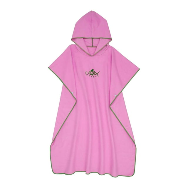 relayinert Surf Poncho Quick-Drying Changing Robe Surfer Pink Cape Hooded Towel