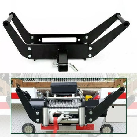 Winch Mounting Plate Bracket Foldable Cradle For Towing Trailer Off-Road