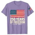 thumbnail image 3 of Only Moment Outdoor Casual Tee Crew Neck Short Sleeve 4th of July Short Sleeve Patriotic T-Shirt Memorial Day Graphic Tee Independence Day Tops Light Violet,XL, 3 of 5