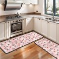 thumbnail image 3 of Cow and Strawberry Pink Pattern Anti Fatigue Kitchen Rugs Set Of 2, Non Slip Washable Decorative Floor Mats for Sink Laundry and Home Use, 17"x47", 3 of 5