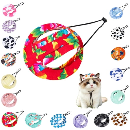 Pet hat with Ear Holes Sunscreen Baseball Cap Suitable for Small and Medium-Sized Dogs Outdoor Climbing hat in Summer Pet Products M
