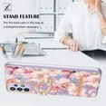 thumbnail image 2 of Allytech Galaxy A32 5G Case Cover, Soft TPU Back Cover with Ring Holder Stand Shockproof Anti-Scratch Slim Fit Bumper Phone Case for Samsung Galaxy A32 5G, Pink Flower, 2 of 4