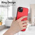 thumbnail image 3 of Allytechgroup iPhone XR Case with Cards Holder, Crossbody Shoulder Strap Ring Holder Kicsktand Bumper Shockproof Slim Fit Wallet Case Cover for Applle iPhone XR, Red, 3 of 9