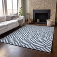 thumbnail image 6 of Addison Rugs Mayfield Washable Transitional Squares Navy Rectangle Rug, 2'6" x 3'10", 6 of 6