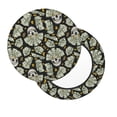 thumbnail image 2 of Balery Skull with Dollar Fundas de asiento para taburete de bar redondo de tela de terciopelo ajustables que protegen de arañazos y manchas para sillas de 14 a 17 pulgadas.-13 inch, 2 of 7