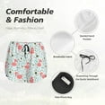 thumbnail image 4 of Daiia Cute Flamingo Pattern Women's 2 in 1 Running Shorts - Lightweight Athletic Workout Gym Yoga Shorts Liner with Phone Pockets-XX-Large, 4 of 7