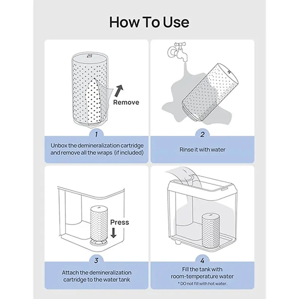 Humidifier Mineral Removal Insert Scale Demineralization Cartridge for HM512S HM612S HM713 HM713S HM813S