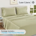 thumbnail image 4 of Sábanas LANE LINEN de lujo, 100% algodón egipcio, 1000 hilos, tamaño king, 4 of 9