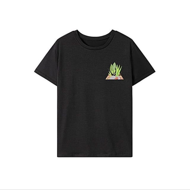 Camiseta para mujer Verano Tops Moda Trajes Cuello Redondo Camiseta para Viaje Camping Trabajo L