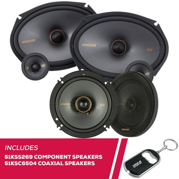 New Kicker 51KSS269 6"x9" Component Speakers and 51KSC6504 6.5" Coaxial Speakers