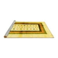 thumbnail image 2 of Ahgly Company Machine Washable Indoor Round Abstract Yellow Contemporary Area Rugs, 3' Round, 2 of 4