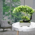 thumbnail image 2 of Fake Artificial Pot Plant Bonsai Potted Pine Tree Home/Office Display Decor Prop White, 2 of 9