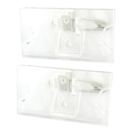 Barker Name Tags - Clear Plastic Name Tag Badge Clip Holder 2 Pcs for Salesmen Barber