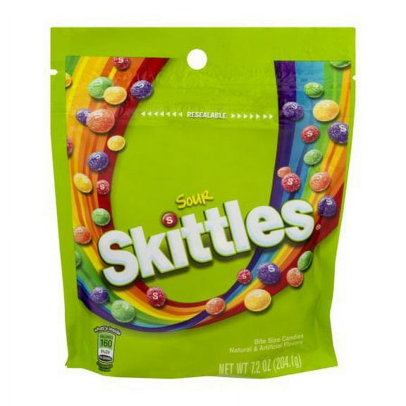 SKITTLES Sour Candy Grab N Go Bag (Pack of 16)