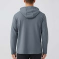 thumbnail image 5 of Fewfanhot Men Sweatshirt Casual Long Sleeve Fleece Hoodies Drawstring Workout Pullover with Kanga Pocket, 5 of 5